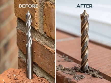 4 before and after HSS drill bits for brick 4 before and after HSS drill bits for brick